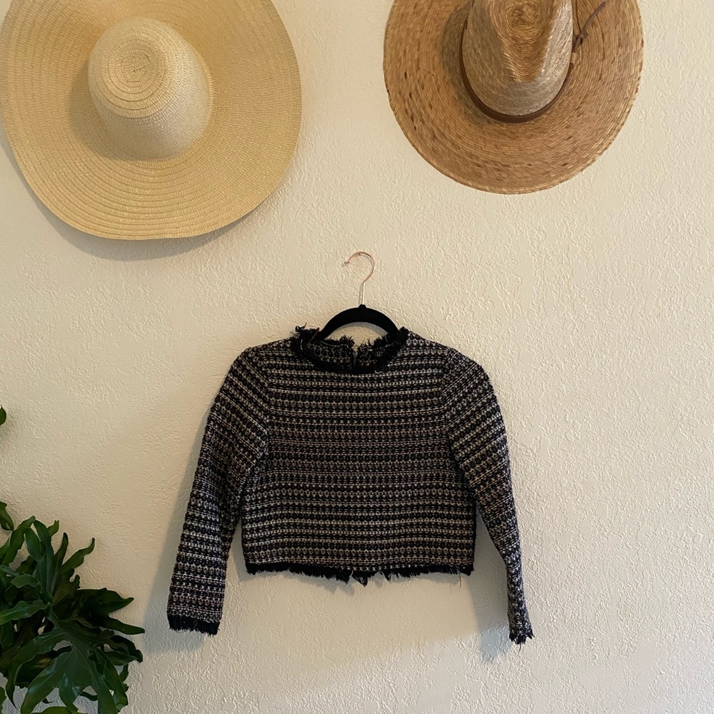 ZARA Tweed Top